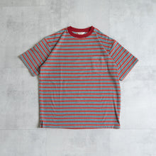 画像をギャラリービューアに読み込む, TOWN CRAFT HEAVY PILE BORDER TEE ワイン パイルTシャツ 大きいサイズ ビッグサイズ 大きいサイズメンズ テングストア大阪