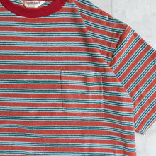 画像をギャラリービューアに読み込む, TOWN CRAFT HEAVY PILE BORDER TEE ワイン パイルTシャツ 大きいサイズ ビッグサイズ 大きいサイズメンズ テングストア大阪