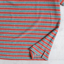 画像をギャラリービューアに読み込む, TOWN CRAFT HEAVY PILE BORDER TEE ワイン パイルTシャツ 大きいサイズ ビッグサイズ 大きいサイズメンズ テングストア大阪