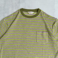 画像をギャラリービューアに読み込む, TOWN CRAFT HEAVY PILE BORDER TEE グリーン パイルTシャツ 大きいサイズ ビッグサイズ 大きいサイズメンズ テングストア大阪