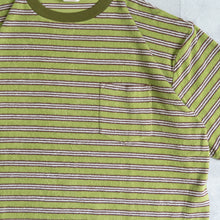 画像をギャラリービューアに読み込む, TOWN CRAFT HEAVY PILE BORDER TEE グリーン パイルTシャツ 大きいサイズ ビッグサイズ 大きいサイズメンズ テングストア大阪