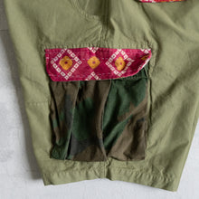 画像をギャラリービューアに読み込む, MAN PATCHWORK SHORT CARGO PANTS ショートカーゴパンツ カーキ 大きいサイズ ビッグサイズ 大きいサイズメンズ テングストア大阪