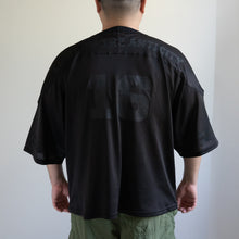 画像をギャラリービューアに読み込む, テングストア大阪 LACMESH FOOTBALL BIG TEE ブラック メッシュTシャツ 大きいサイズメンズ テングストア大阪