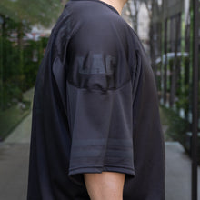 画像をギャラリービューアに読み込む, テングストア大阪 LACMESH FOOTBALL BIG TEE ブラック メッシュTシャツ 大きいサイズメンズ テングストア大阪