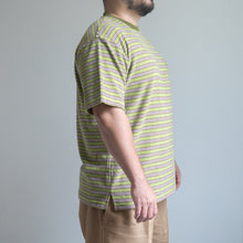 画像をギャラリービューアに読み込む, TOWN CRAFT HEAVY PILE BORDER TEE グリーン パイルTシャツ 大きいサイズ ビッグサイズ 大きいサイズメンズ テングストア大阪