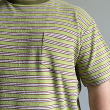 画像をギャラリービューアに読み込む, TOWN CRAFT HEAVY PILE BORDER TEE グリーン パイルTシャツ 大きいサイズ ビッグサイズ 大きいサイズメンズ テングストア大阪