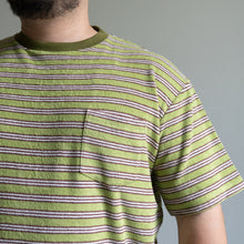 画像をギャラリービューアに読み込む, TOWN CRAFT HEAVY PILE BORDER TEE グリーン パイルTシャツ 大きいサイズ ビッグサイズ 大きいサイズメンズ テングストア大阪