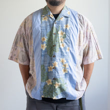 Load image into Gallery viewer, LIGHT ON THE ANTI CITY REMAKE SHIRTS LACオリジナルリメイクシャツ パッチワークシャツ 大きいサイズ ビッグサイズ 大きいいサイズメンズ テングストア大阪