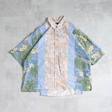 Load image into Gallery viewer, LIGHT ON THE ANTI CITY REMAKE SHIRTS LACオリジナルリメイクシャツ パッチワークシャツ 大きいサイズ ビッグサイズ 大きいいサイズメンズ テングストア大阪