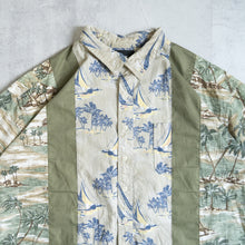 Load image into Gallery viewer, LIGHT ON THE ANTI CITY REMAKE SHIRTS LACオリジナルリメイクシャツ パッチワークシャツ 大きいサイズ ビッグサイズ 大きいいサイズメンズ テングストア大阪