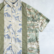 Load image into Gallery viewer, LIGHT ON THE ANTI CITY REMAKE SHIRTS LACオリジナルリメイクシャツ パッチワークシャツ 大きいサイズ ビッグサイズ 大きいいサイズメンズ テングストア大阪