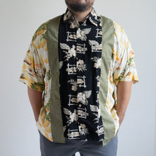 Load image into Gallery viewer, LIGHT ON THE ANTI CITY REMAKE SHIRTS LACオリジナルリメイクシャツ パッチワークシャツ 大きいサイズ ビッグサイズ 大きいいサイズメンズ テングストア大阪