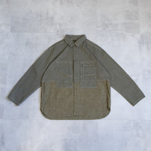 画像をギャラリービューアに読み込む, NIGEL CABOURN UTILITY SHIRT TYPE2  10oz DENIM グリーン シャツ 大きいサイズ メンズ テングストア大阪