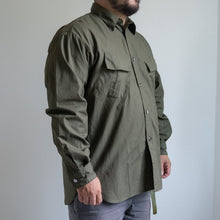 画像をギャラリービューアに読み込む, FUJITO A/W FATIGUE SHIRT カーキ 大きいサイズ メンズ シャツ テングストア大阪