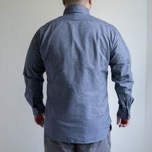 画像をギャラリービューアに読み込む, NIGEL CABOURN BRITISH OFFICERS SHIRT ネイビー シャツ 大きいサイズ メンズ テングストア大阪
