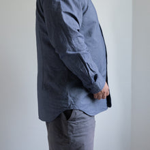 画像をギャラリービューアに読み込む, NIGEL CABOURN BRITISH OFFICERS SHIRT ネイビー シャツ 大きいサイズ メンズ テングストア大阪