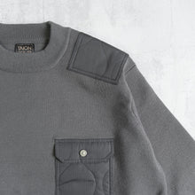 Load image into Gallery viewer, NON DOWN MILITARY CREW KNIT - CHARCOAL -