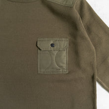 画像をギャラリービューアに読み込む, NON DOWN MILITARY CREW KNIT - D.OLIVE -