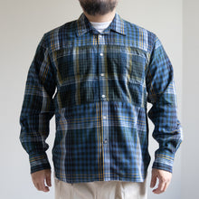 画像をギャラリービューアに読み込む, HORIZONTAL PANEL CAMP SHIRTS -BLUE CHECK -