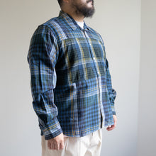 画像をギャラリービューアに読み込む, HORIZONTAL PANEL CAMP SHIRTS -BLUE CHECK -