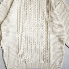 画像をギャラリービューアに読み込む, CABLE KNIT CREW - NATURAL -