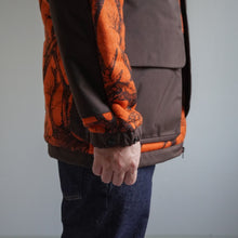 Load image into Gallery viewer, HORN TREE PRINT WOOL BOA JACKET - ORANGE -