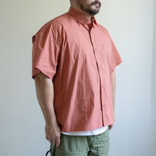 画像をギャラリービューアに読み込む, テングストア大阪 LAC VENTILATION S/S SHIRT  コーラル 大きめシャツ 半袖シャツ ビッグサイズ 大きいサイズメンズ