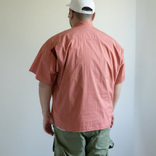 画像をギャラリービューアに読み込む, テングストア大阪 LAC VENTILATION S/S SHIRT  コーラル 大きめシャツ 半袖シャツ ビッグサイズ 大きいサイズメンズ