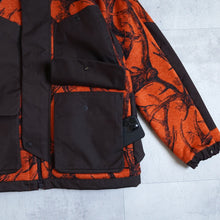 Load image into Gallery viewer, HORN TREE PRINT WOOL BOA JACKET - ORANGE -