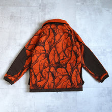 Load image into Gallery viewer, HORN TREE PRINT WOOL BOA JACKET - ORANGE -