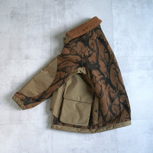 Load image into Gallery viewer, HORN TREE PRINT WOOL BOA JACKET - BROWN -