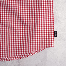Load image into Gallery viewer, GINGHAM CHECK S/S Sshirts - Red-
