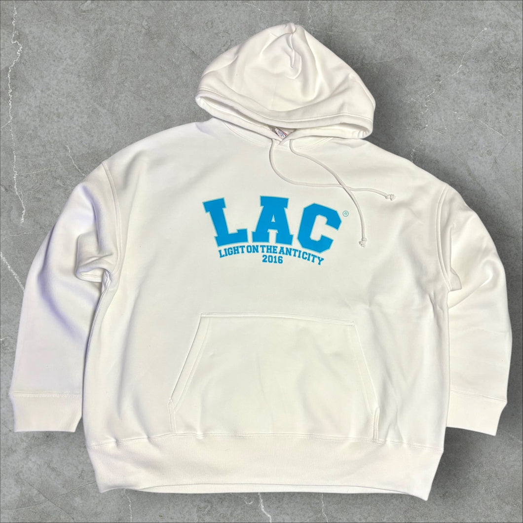 LAC - UNIVERSITY LOGO OVERSIZED HOODIE - WHITE
