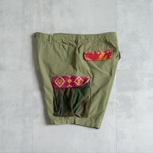 画像をギャラリービューアに読み込む, MAN PATCHWORK SHORT CARGO PANTS  (F)-GREEN -
