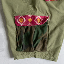 画像をギャラリービューアに読み込む, MAN PATCHWORK SHORT CARGO PANTS  (F)-GREEN -
