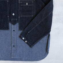 Load image into Gallery viewer, NIGEL CABOURN　UTILITY SHIRT TYPE2 　10oz DENIM　インディゴ　シャツ　大きいサイズ　メンズ　テングストア大阪
