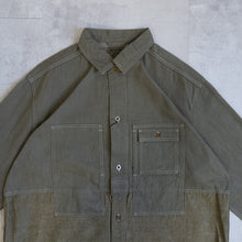 Load image into Gallery viewer, NIGEL CABOURN　UTILITY SHIRT TYPE2 　10oz DENIM　グリーン　シャツ　大きいサイズ　メンズ　テングストア大阪
