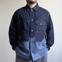 Load image into Gallery viewer, NIGEL CABOURN　UTILITY SHIRT TYPE2 　10oz DENIM　インディゴ　シャツ　大きいサイズ　メンズ　テングストア大阪
