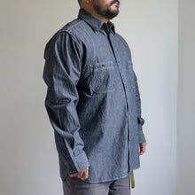 Load image into Gallery viewer, NIGEL CABOURN　NEW MEDICAL SHIRT　インディゴ　シャツ　大きいサイズ　メンズ　テングストア大阪
