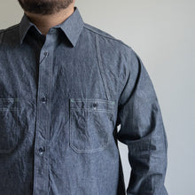 Load image into Gallery viewer, NIGEL CABOURN　NEW MEDICAL SHIRT　インディゴ　シャツ　大きいサイズ　メンズ　テングストア大阪
