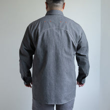 画像をギャラリービューアに読み込む, NIGEL CABOURN　NEW MEDICAL SHIRT　チャコールグレイ　シャツ　大きいサイズ　メンズ　テングストア大阪
