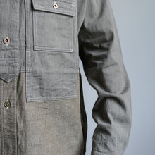 画像をギャラリービューアに読み込む, NIGEL CABOURN　UTILITY SHIRT TYPE2 　10oz DENIM　グリーン　シャツ　大きいサイズ　メンズ　テングストア大阪
