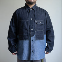 Load image into Gallery viewer, NIGEL CABOURN　UTILITY SHIRT TYPE2 　10oz DENIM　インディゴ　シャツ　大きいサイズ　メンズ　テングストア大阪
