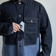 Load image into Gallery viewer, NIGEL CABOURN　UTILITY SHIRT TYPE2 　10oz DENIM　インディゴ　シャツ　大きいサイズ　メンズ　テングストア大阪
