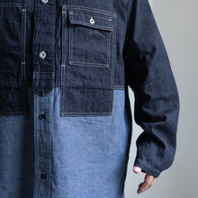 Load image into Gallery viewer, NIGEL CABOURN　UTILITY SHIRT TYPE2 　10oz DENIM　インディゴ　シャツ　大きいサイズ　メンズ　テングストア大阪
