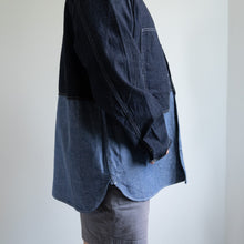 画像をギャラリービューアに読み込む, NIGEL CABOURN　UTILITY SHIRT TYPE2 　10oz DENIM　インディゴ　シャツ　大きいサイズ　メンズ　テングストア大阪
