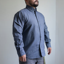 Load image into Gallery viewer, NIGEL CABOURN　BRITISH OFFICERS SHIRT　ネイビー　シャツ　大きいサイズ　メンズ　テングストア大阪
