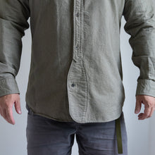 画像をギャラリービューアに読み込む, NIGEL CABOURN　BRITISH OFFICERS SHIRT　ダークグリーン　シャツ　大きいサイズ　メンズ　テングストア大阪
