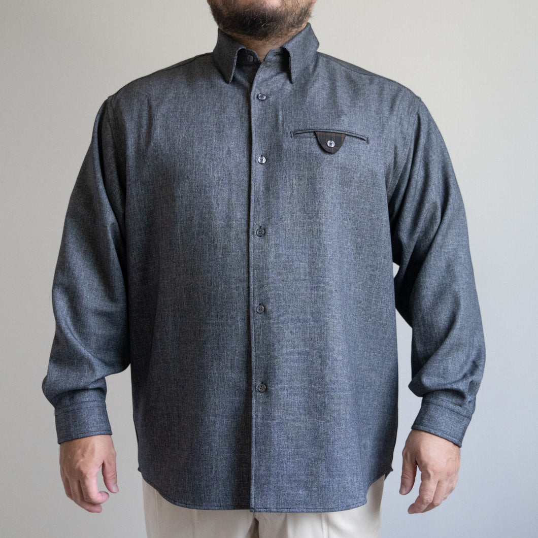 A/E FLAP POCKET SHIRTS -CHARCOAL -