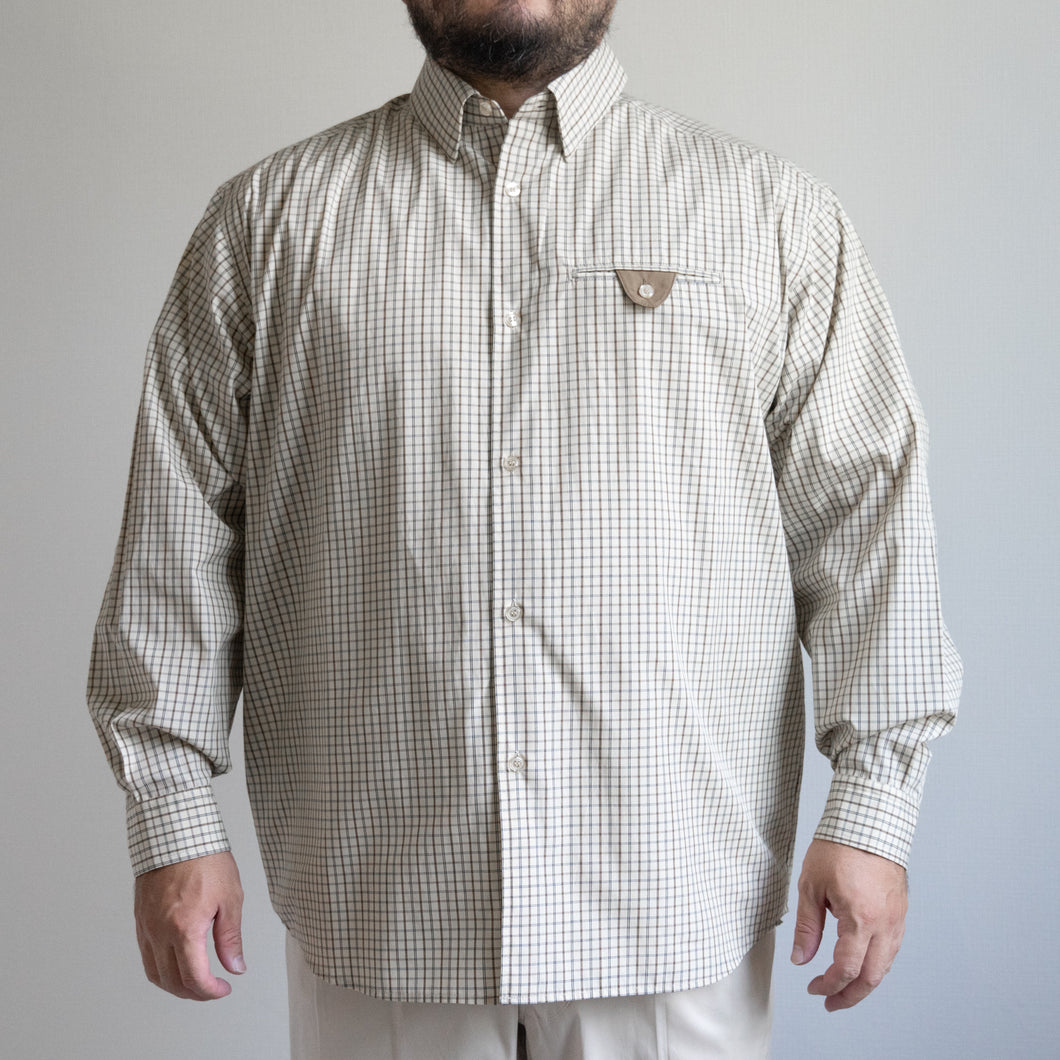 A/E Flap Pocket Shirts -Check Ivory-